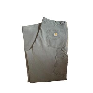 Carhartt Mens Charcoal Gray Relaxed Fit Carpenter Work Pants Size 40x32